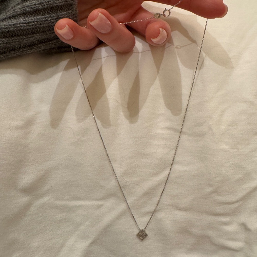 Real Diamond White Gold Necklace - image 3